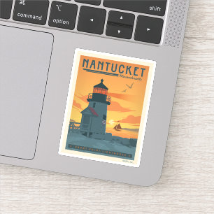 De vuurtoren van Brant Point Nantucket MA Sticker