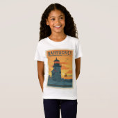 De vuurtoren van Brant Point | Nantucket MA T-shirt (Voorkant volledig)