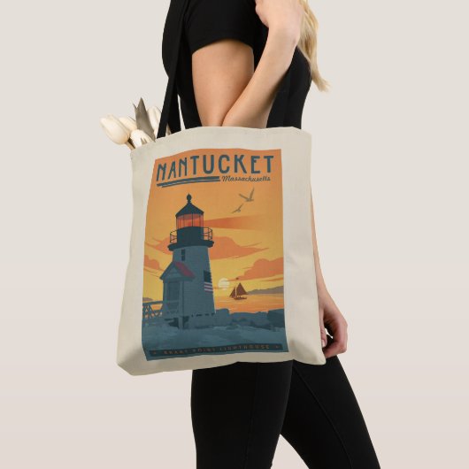 De vuurtoren van Brant Point | Nantucket MA Tote Bag (Dichtbij)