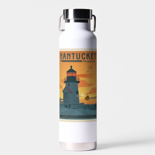 De vuurtoren van Brant Point | Nantucket MA Waterfles (Voorkant)