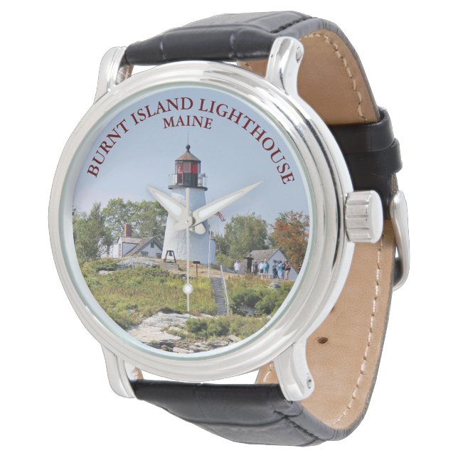 De vuurtoren van Burnt Island, Maine eWatch Horloge (Gekanteld)