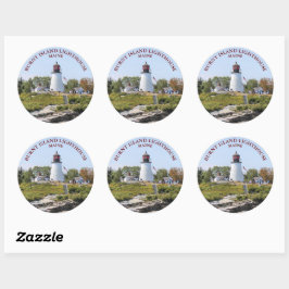 De vuurtoren van Burnt Island, Maine Ronde Sticker