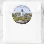 De vuurtoren van Burnt Island, Maine Ronde Sticker (Tas)