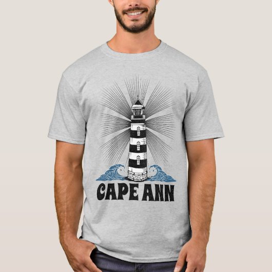 De vuurtoren van Cape Ann New England T-shirt (Voorkant)