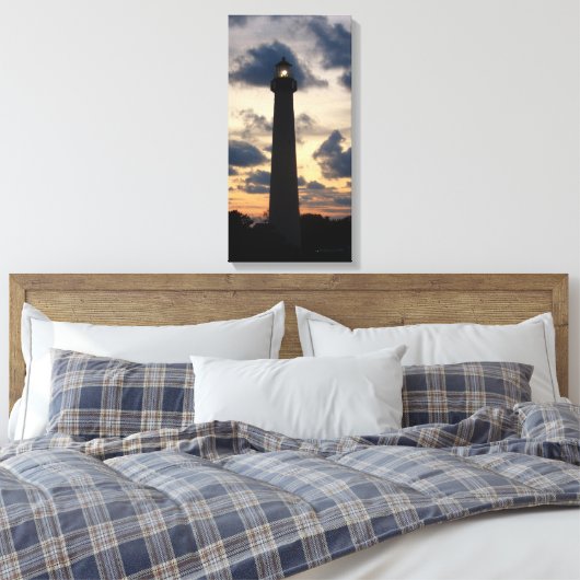 De vuurtoren van Cape May op Sunset Canvas (Insitu (Slaapkamer))