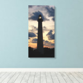 De vuurtoren van Cape May op Sunset Canvas Afdruk (Insitu (Houten vloer))