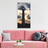 De vuurtoren van Cape May op Sunset Canvas Afdruk (Insitu (Woonkamer))