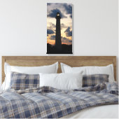 De vuurtoren van Cape May op Sunset Canvas Afdruk (Insitu (Slaapkamer))