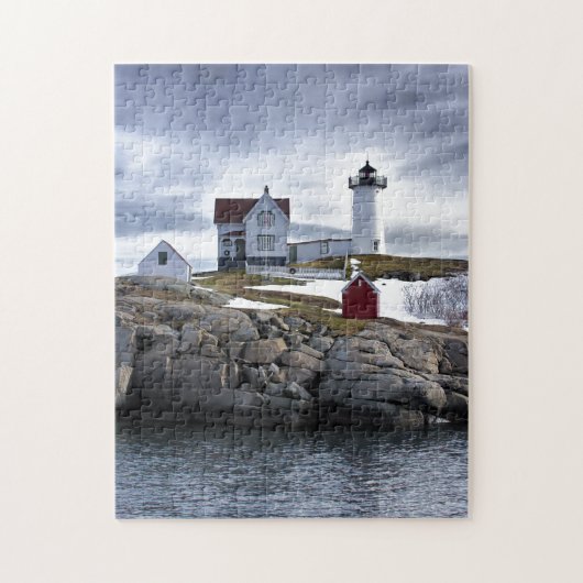 De vuurtoren van Cape Neddick, York, Maine Legpuzzel (Verticaal)