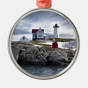 De vuurtoren van Cape Neddick, York, Maine Metalen Ornament