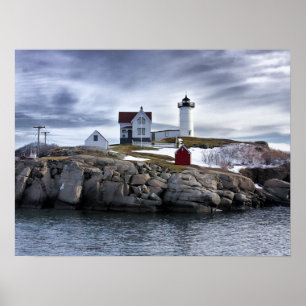 De vuurtoren van Cape Neddick, York, Maine Poster