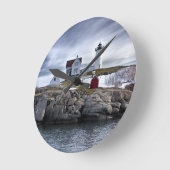 De vuurtoren van Cape Neddick, York, Maine Ronde Klok (Hoek)