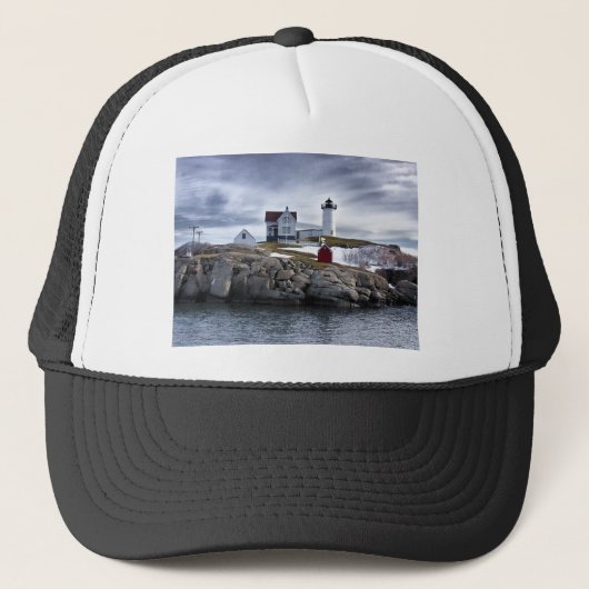 De vuurtoren van Cape Neddick, York, Maine Trucker Pet (Voorkant)