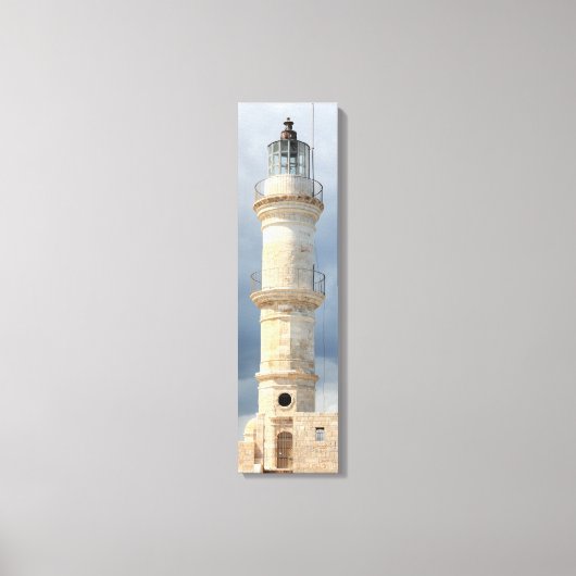 De vuurtoren van Chania Vertical Canvas Kunst (Voorkant)