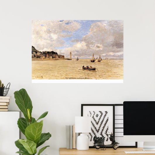 De vuurtoren van Claude Monet Poster (Thuiskantoor)
