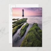 De Vuurtoren van de Rots van de toppositie Briefkaart (Voorkant / Achterkant)