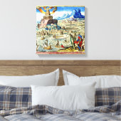 De vuurtoren van de stad Alexandrië Canvas Afdruk (Insitu (Slaapkamer))