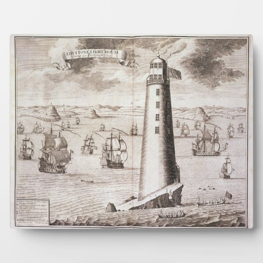De vuurtoren van Eddystone, gegraveerd door Hendri Fotoplaat (Voorkant)