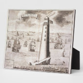 De vuurtoren van Eddystone, gegraveerd door Hendri Fotoplaat (Zijkant)