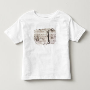 De vuurtoren van Eddystone, gegraveerd door Hendri Kinder Shirts