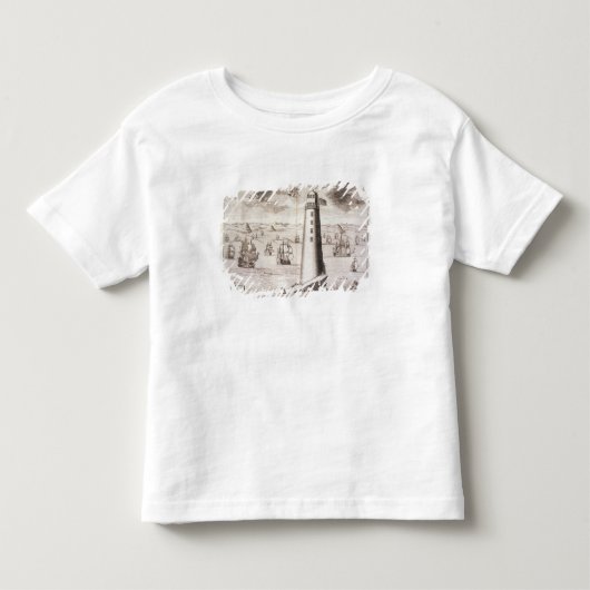 De vuurtoren van Eddystone, gegraveerd door Hendri Kinder Shirts (Voorkant)