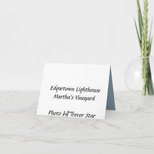 De Vuurtoren van Edgartown bij Martha's Vineyard Kaart (Achterkant)