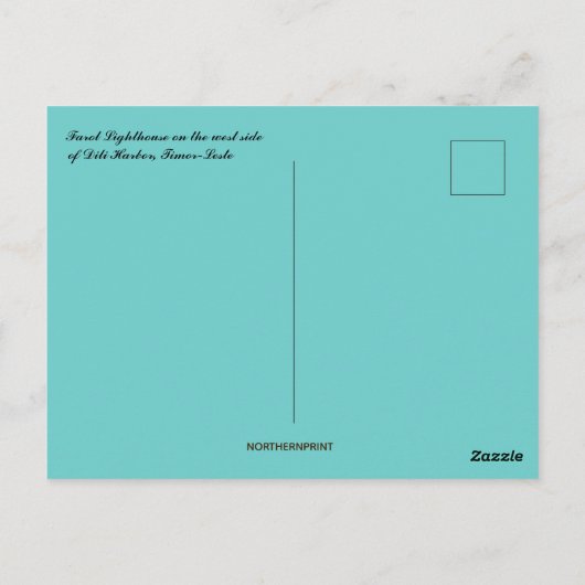 De vuurtoren van Farol in Dili Timor Leste Briefkaart (Achterkant)