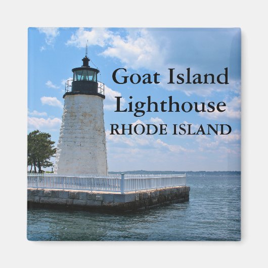 De vuurtoren van Goat Island, de magneet van Rhode (Voorkant)
