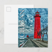 De vuurtoren van Grand Haven | Michigan Briefkaart (Voorkant / Achterkant)