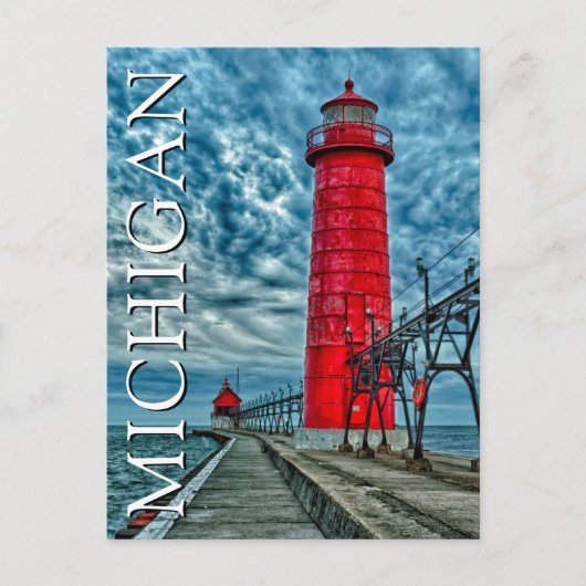 De vuurtoren van Grand Haven | Michigan Briefkaart (Voorkant)