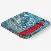 De vuurtoren van Grand Haven | Michigan Papieren Bordje (Gebogen)