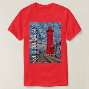 De vuurtoren van Grand Haven   Michigan T-shirt