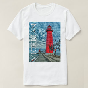 De vuurtoren van Grand Haven   Michigan T-shirt