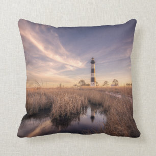 De vuurtoren van het eiland Bodie op Sunset Kussen