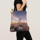 De vuurtoren van het eiland Bodie op Sunset Tote Bag (Dichtbij)