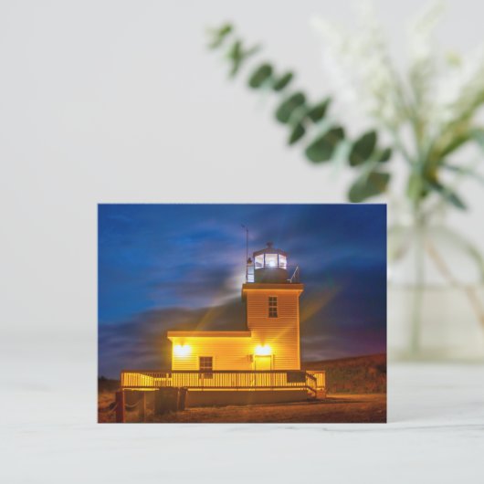 De Vuurtoren van het Eiland van de klok Briefkaart (Staand voorkant)