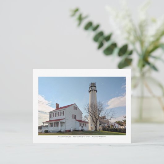 De Vuurtoren van het Eiland van Fenwick Briefkaart (Staand voorkant)