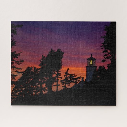 De vuurtoren van het Heceta-hoofd aan de kust van  Legpuzzel (Horizontaal)