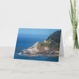 De vuurtoren van het Heceta-hoofd aan de kust van  Notitiekaartje