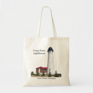 De vuurtoren van het punt van de crisis snijden ca tote bag