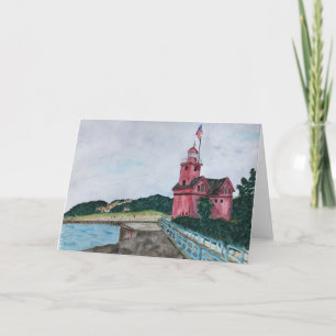 De vuurtoren van Holland Michigan Bedankkaart