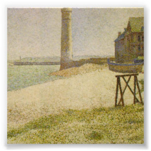 De vuurtoren van Honfleur door Georges Seurat Foto Afdruk