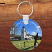 De vuurtoren van Horton Point, New York Keyring Sleutelhanger (Voorkant)