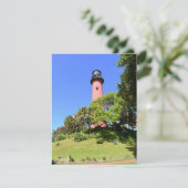 De vuurtoren van Jupiter in Jupiter Florida op een Feestdagenkaart (Staand voorkant)
