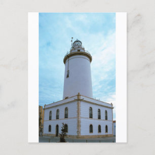 De vuurtoren van La Farola in Malaga Spanje Briefkaart