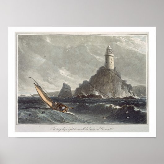 De vuurtoren van Lands End, Cornwall, f Poster (Voorkant)