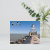 De vuurtoren van Manitowoc Wisconsin Briefkaart (Staand voorkant)