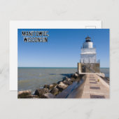 De vuurtoren van Manitowoc Wisconsin Briefkaart (Voorkant / Achterkant)