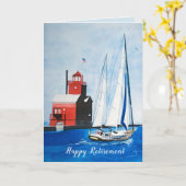 De Vuurtoren van Michigan van de pensionering Kaart (Gele Bloem)