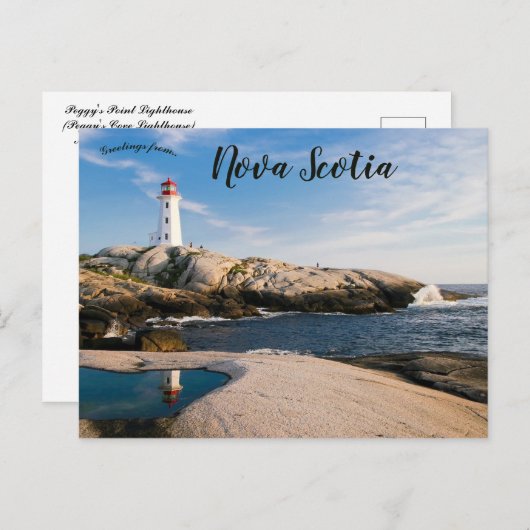 De vuurtoren van Peggy's Point in Nova Scotia Briefkaart (Voorkant / Achterkant)
